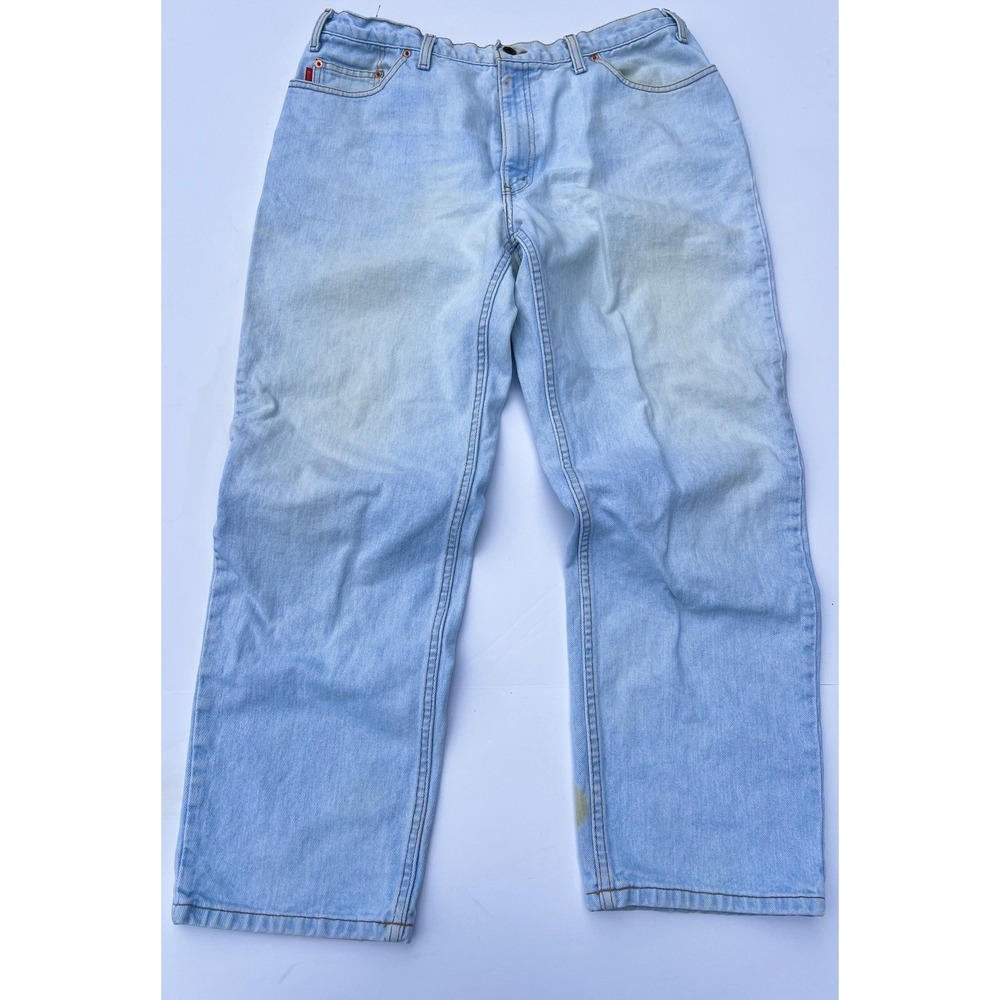 Vintage Mustang Jeans Mens 38x30 Relaxed Straight Leg Light Wash 90s Denim - Picture 2 of 13